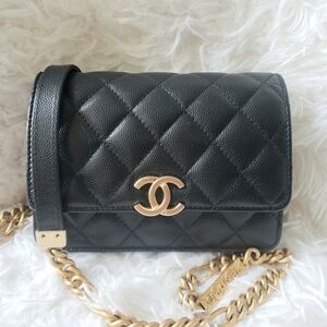 Chanel Caviar Quilted Mini Bracelet On Chain Flap